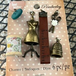 COPY - NWT! Bead Landing Antiqued Sewing charms Pendant for Jewelry Making / Cr…